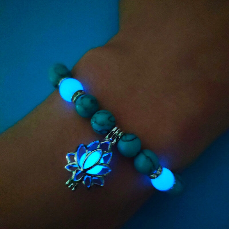 Celestial Glow Lotus Bracelet